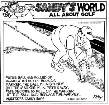 Sandy's World Cartoon - All About Golf